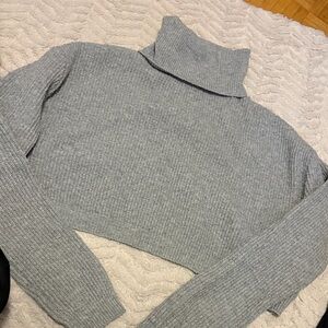Gray Turtleneck Women's Sweater